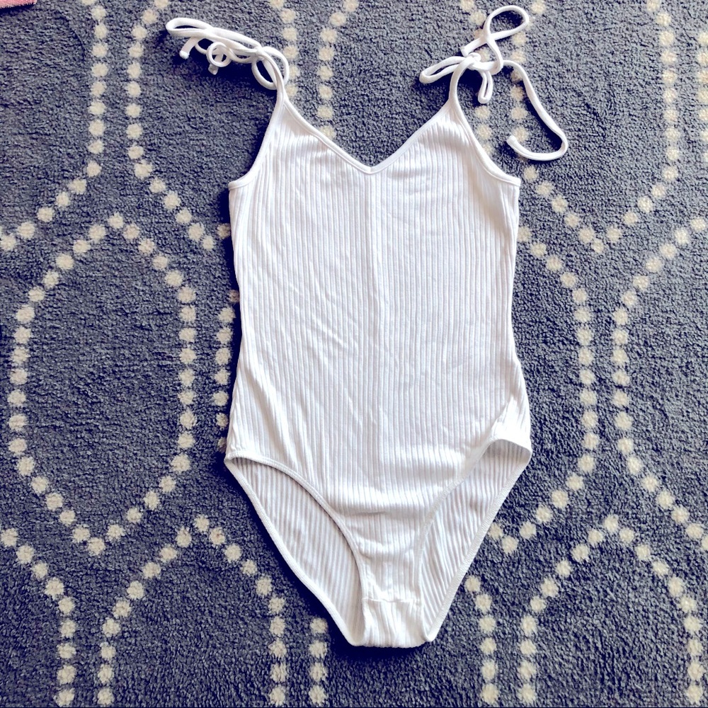 (BLDWN) Ribbed Tie Bodysuit